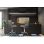 Tabouret de bar texturé en similicuir / hauteur réglable chrome-1534679988