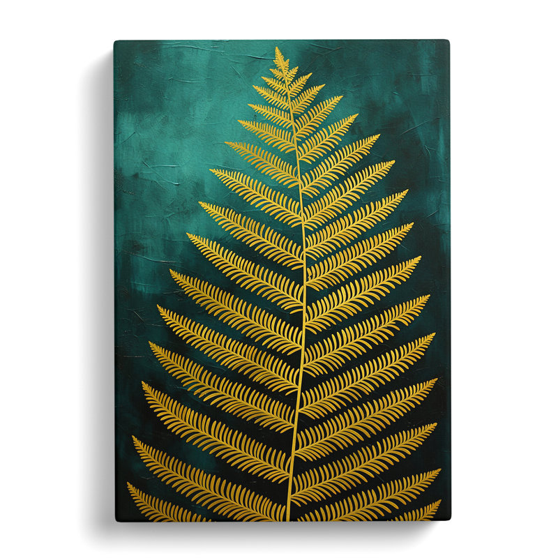 Fern Leaf Modern No.2 - Wrapped Canvas