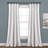 Chenille Chevron Cotton Semi Sheer Curtain Pair-1941397518-1941397514
