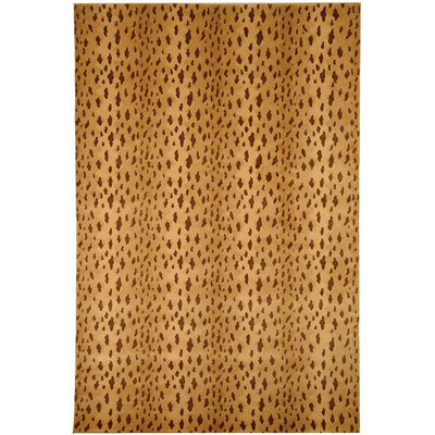 Tibetan Hand Knotted Wool/Viscose/Cotton Animal Print Rug in Beige