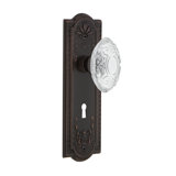 Meadows Plate with Decorative Keyhole and Crystal Victorian Knob