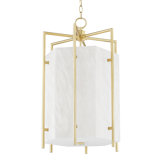 Flatbush - 6 Light Large Pendant - Aged Brass Finish
