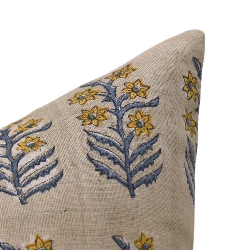 Fabdivine Indradhanush Artisan Block Printed Pillow Cover Natural Fabric Decorative Cushion-14X36 Inch , 36"H x 14"W