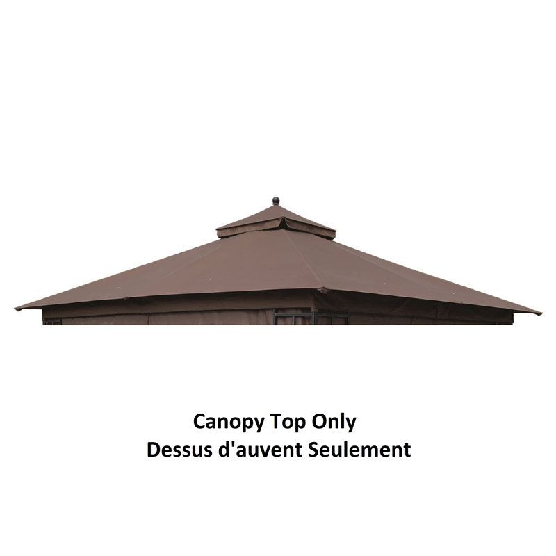 Brown Polyester Replacement Canopy Top for 10' x 12' Gazebo