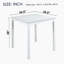 Table de salle à manger en bois, table de cuisine pour petit espace, table de comptoir pour 4 personnes, blanc