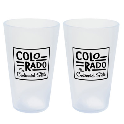 Silipint: Verres State Pint 16 oz: paquet de 2 - Colorado - tasses en silicone glaçons incassables