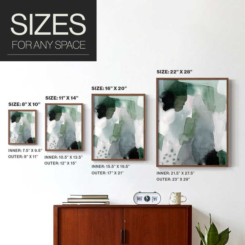 Turquoise Waters I Framed Print - Solid Wood, Brown, 20" H x 16" W