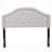Bedroom Use Tufted Upholstered Headboard with Nailhead Trim Neutral Gray Fabric Solid Wood Adjustable Height Queen Size