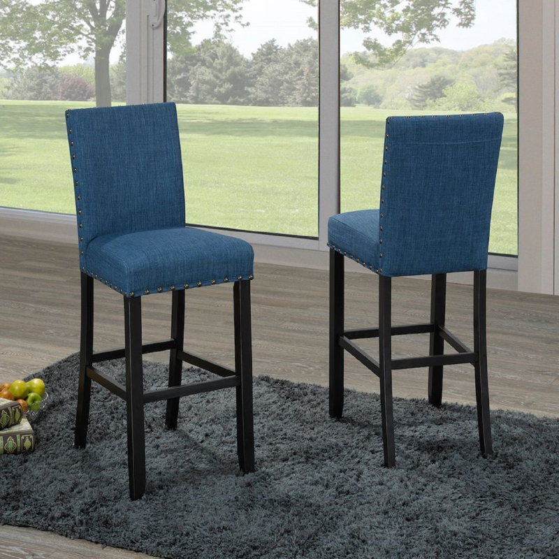 Tabouret Bravar, Bleu, Tabouret de bar (siège d'une hauteur de 29 po)