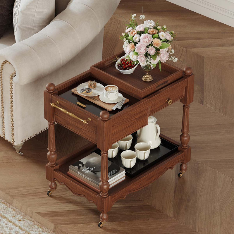 Mobile sideboard storage rack