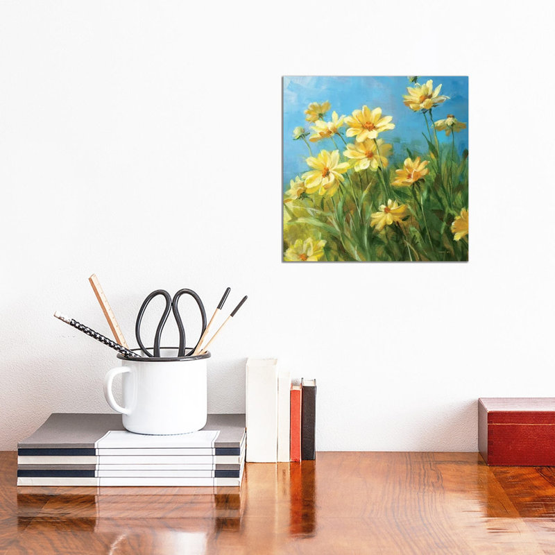 Summer Field I by Danhui Nai - Print on Canvas, 66.04 cm H x 66.04 cm W, White Framed