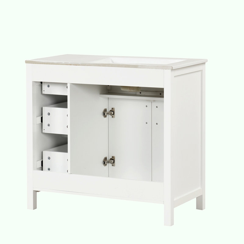 Meuble-lavabo 36 po avec comptoir d'évier, Blanc