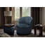 Fauteuil d'appoint pivotant en cuir véritable Zanvera