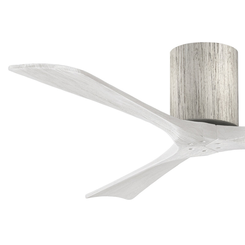 Ventilateur de plafond à 3 pales Olivier, Ton bois de grange, Blanc mat, 52"
