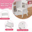 Ensemble de meuble-lavabo pour enfants avec chiar, tablette à 2 niveaux et tiroir de rangement, parfait pour la chambre à coucher ou la salle de jeux-134451426