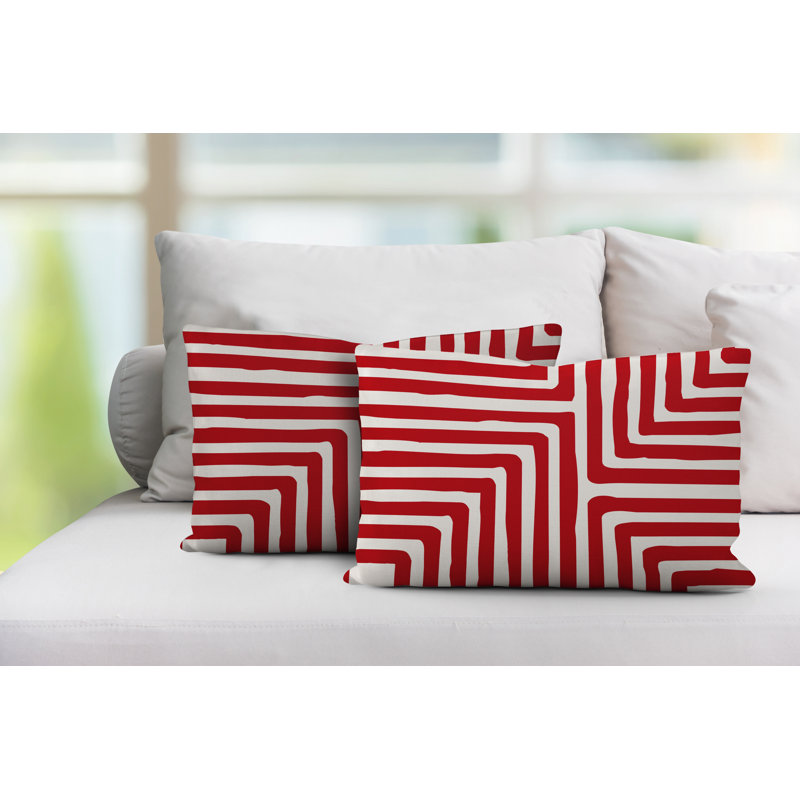 Coussin lombaire intérieur / extérieur Waren, Rouge