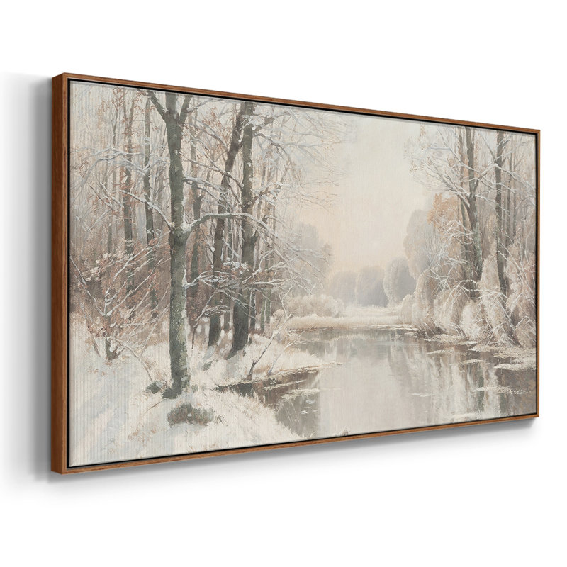 Série paysage - CDXVII - Toile tendue avec châssis, prête à accrocher, H 21 po x l 41 po, Noyer