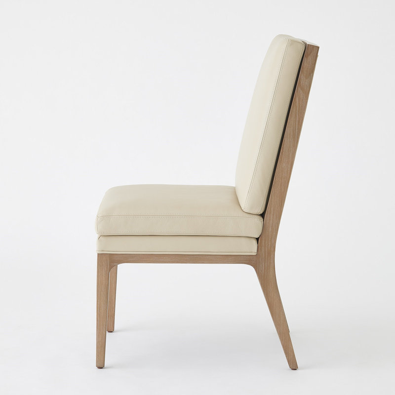 Leather Dining Chair, Beige/Taupe