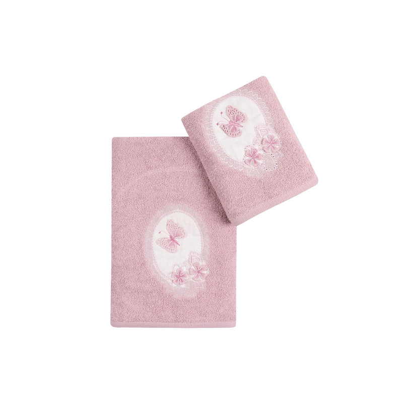 Ensemble de serviettes 2 pièces, Mauve clair