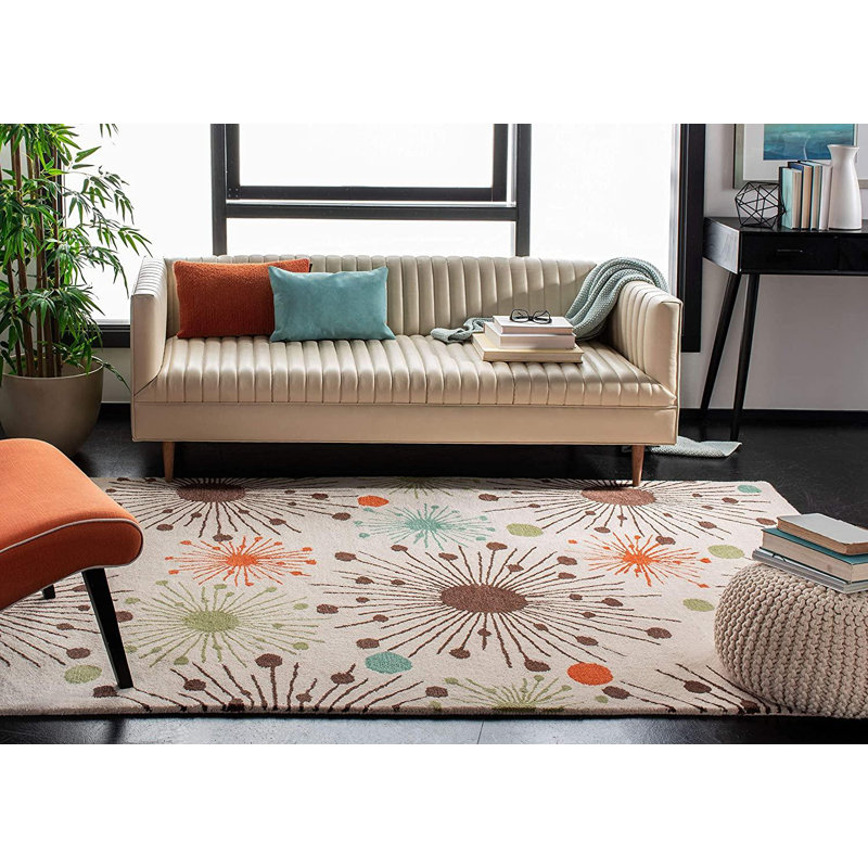 Tapis touffeté à la main Amier, Carré 6 pi