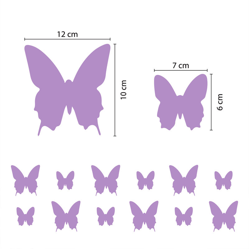 Non-Wall Damaging Wall Decal, 1 Pack, Light Purple