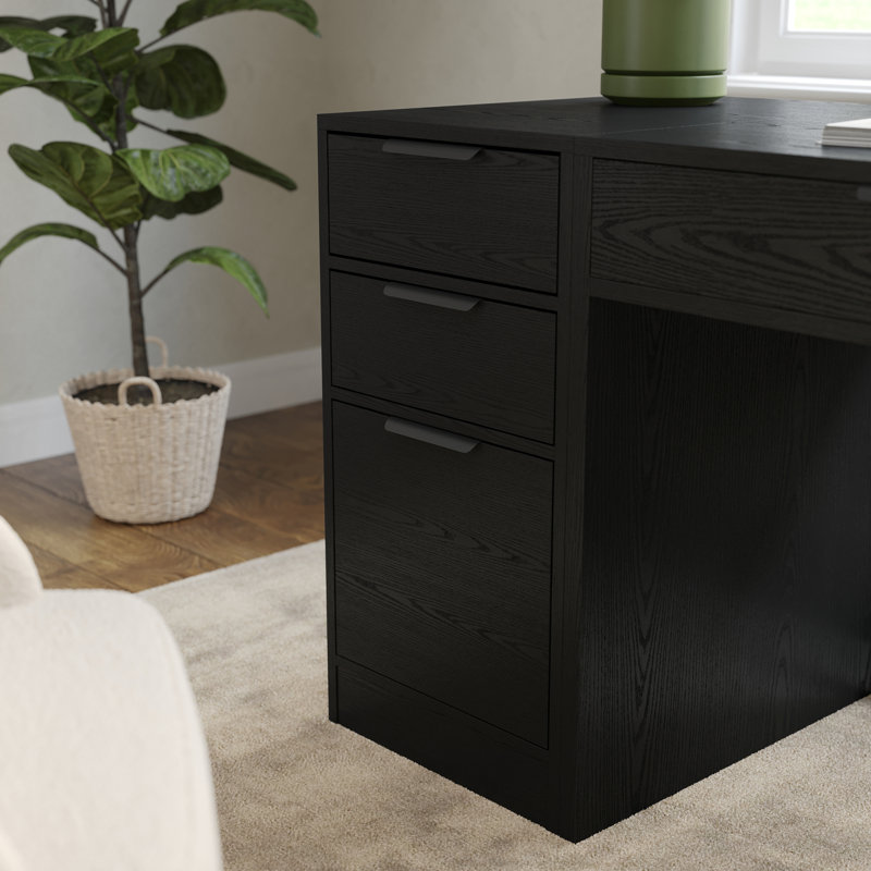 Martha Stewart Kayden Home Office Modular 3 Drawer File Cabinet, Black