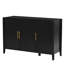 Armoire de rangement à trois portes avec poignées en métal, armoire d'entrée-794395972