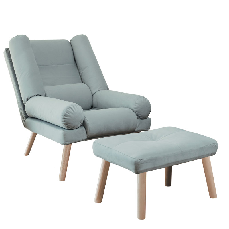 Upholstered Armchair, Blue