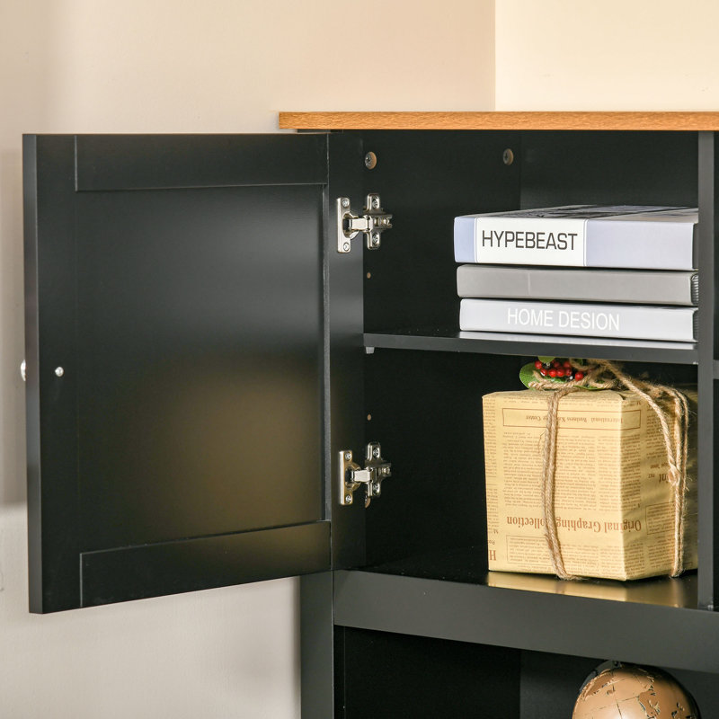 Janique L-Shaped Computer Desk, Black