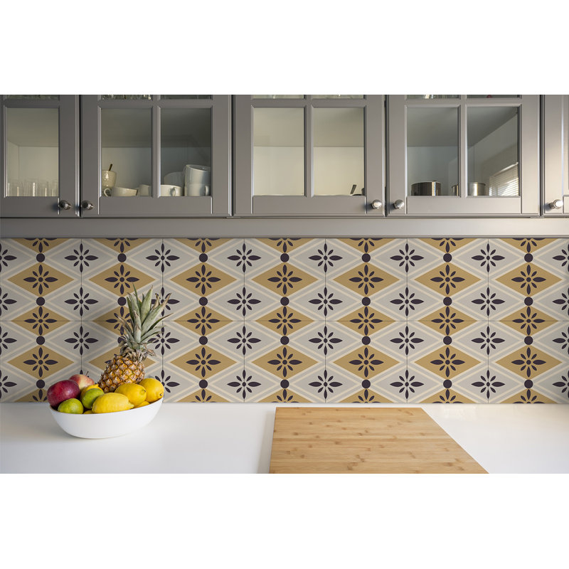 Kirsha 30cm W x 30cm L Vinyl Peel and Stick Field Tile