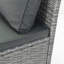 5 Piece Patio Wicker Outdoor Sectional Set 9 Seater Conversation Set With 3 Storage Under Seat Grey Wicker + Dark Grey Cushion
