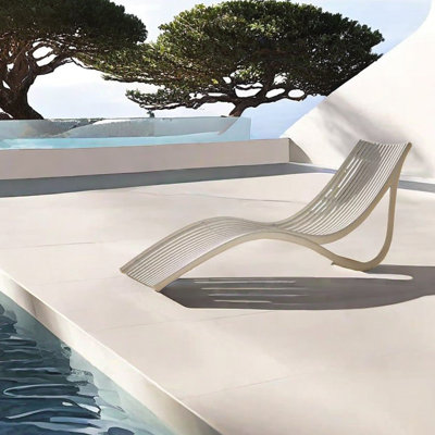 Sanad Outdoor Metal Chaise Lounge
