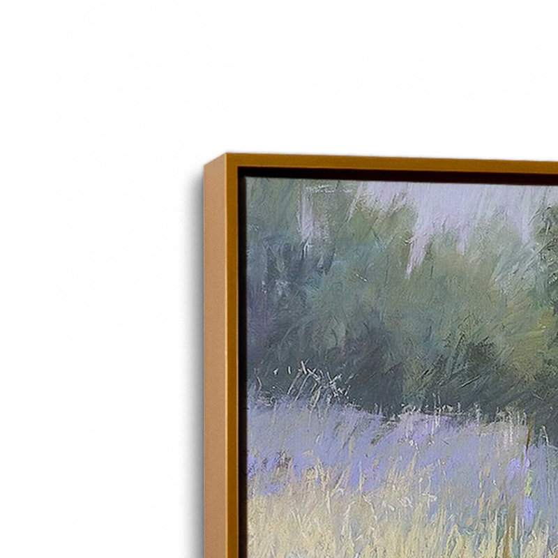 «Whispering Reeds», reproduction sur toile, Cadre flottant or poli, H 22 po x l 32 po x P 1,75 po