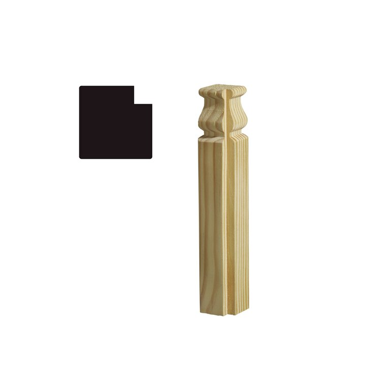 Ornamental Mouldings Moulure de coin en bois franc extérieur avec  connecteur de plancher de h 8,25 po x l 1,13 po x p 1,13 po et Commentaires  - Wayfair Canada