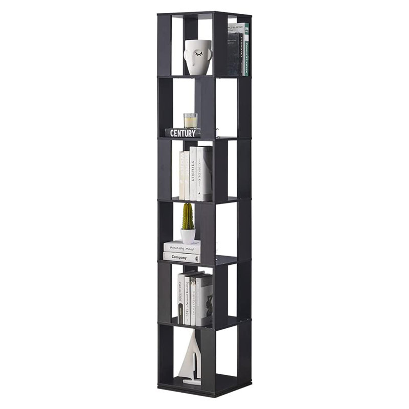 Alesio 190cm H x 34cm W Bookcase, Black
