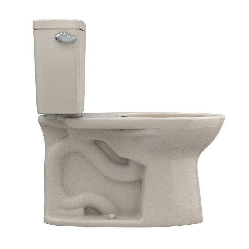 TOTO® Drake® Two-Piece Elongated 1.28 GPF TORNADO FLUSH® Toilet with CEFIONTECT®, Bone, Bone