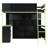 Full Size Wood Loft Bed with Desk, Storage Shelves & LED Light, Space-Saving Kids Bedroom Furniture, Green-139597461
