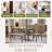 6-piece Wooden Dining Table Set With 4 Chairs And A Bench, Rectangular Kitchen Table Set For 6 People