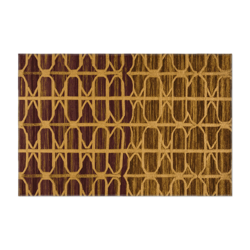 Tapis brun intérieur et extérieur Trellis, Rectangulaire 2 pi x 3 pi