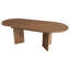 Extendable dining table 120–160cm oval walnut-536002073