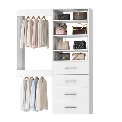 Modular Closet System, Versatile and Customizable Walk-In Design for Efficient Storage and Organization