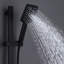 Tête de douche à main minimaliste avec barre coulissante, noir mat