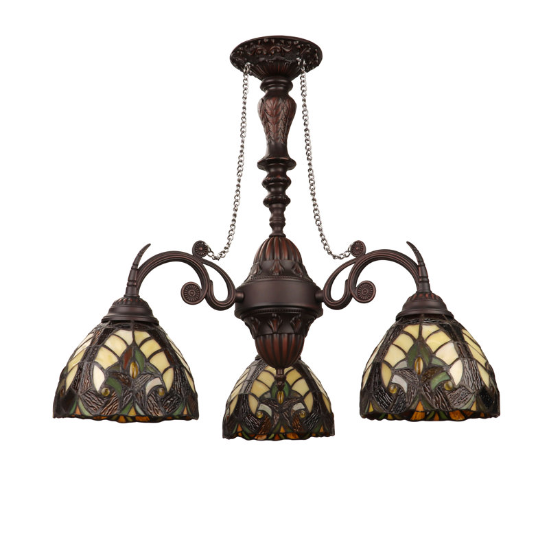 Lustre à 3 lumières Kasson, Jaune