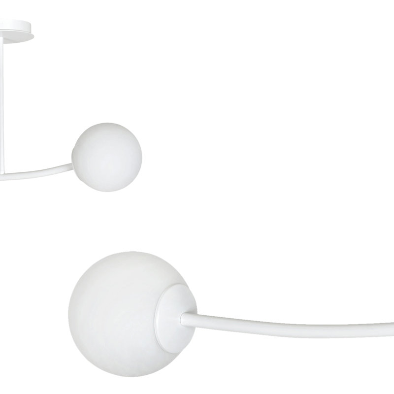 Higbee 2 - Light Unique/Statement Pendant, White