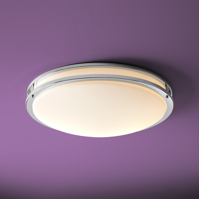 Paniagua Acrylic Flush Mount, 3.5" H x 10.5" W x 10.5" D, Polished Chrome