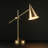 18" Table Lamp, Height Adjustable, Counterbalanced Arm, Rotary Switch On Lampshade