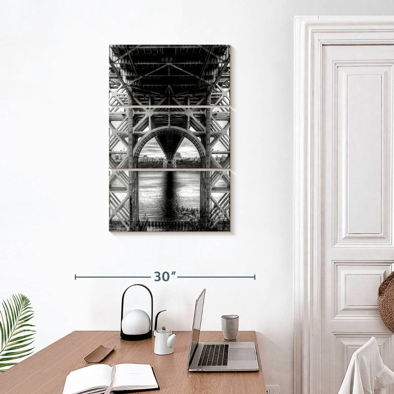 Lilie Below George Washington Bridge, 32" H x 20" W