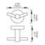 Metro Double Hook - Wall Mount - 2" Stainless Steel/Polished Chrome-1706127951