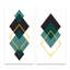 «Abstract Geometrics in Green and Gold II», ensemble de 2 peintures-983449075-983449074