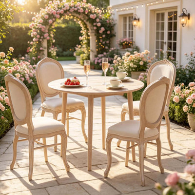 Space-Saving Convertible Drop-Leaf Dining Table